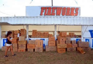 On July 5th, this Fireworks Stand Is Packing Up Unsold, Costly Inventory That Must Be Stored Until Next Year. In the Meantime, the Fireworks are Worthless to the Owner. 